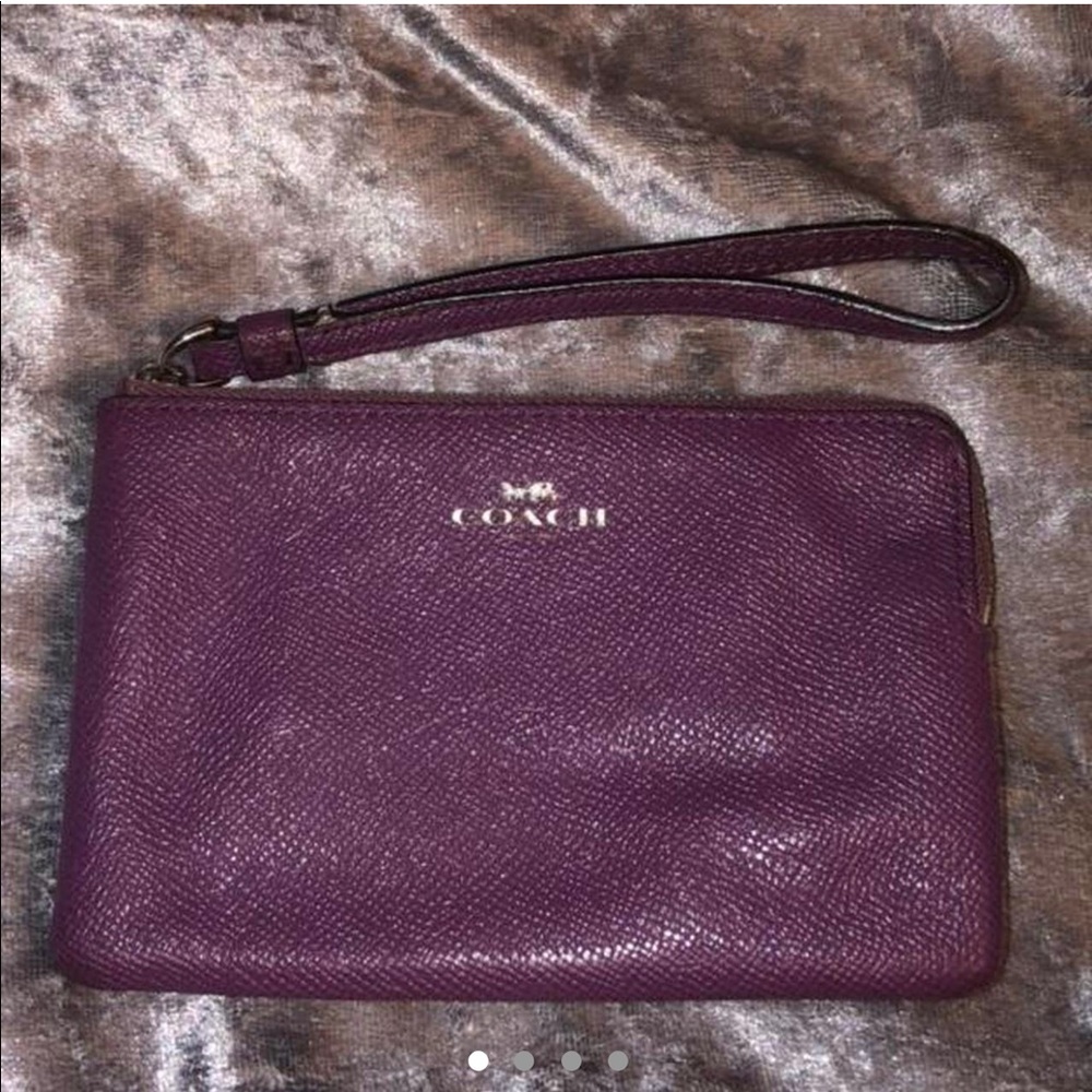 Purple coach wristlet